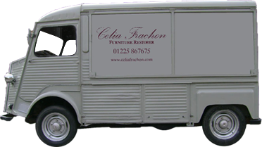 Celia Frachon's furniture collection van